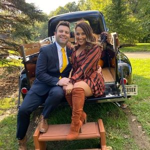 Over the knee suede boots